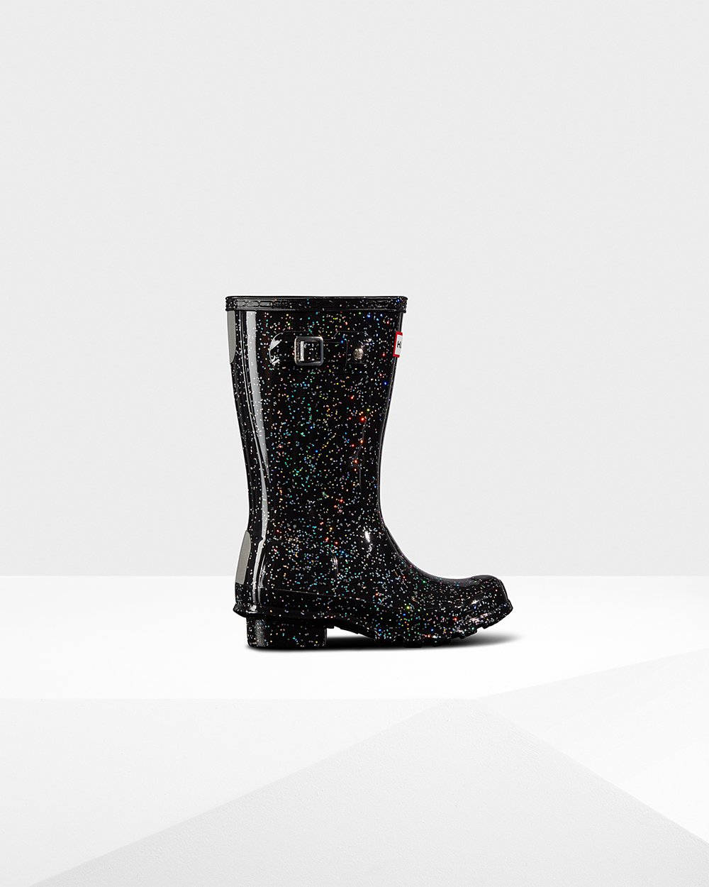 Kids Hunter Original Big Giant Glitter - Rain Boots Black - 3548-UXNMK